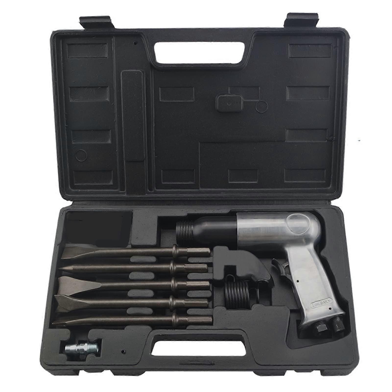 Air Hammer Set 190mm Pneumatic Tool with 4 Chisels High-Performance Shock Absorption Ergonomic Grip