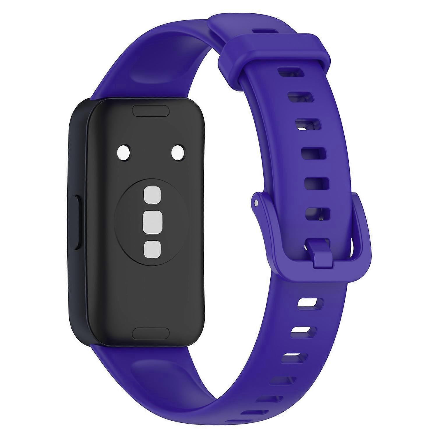 For Huawei Band 8 Band 8 NFC Band 9 Band 9 NFC Silicone Strap Waterproof Soft Watch Band - Dark Purp