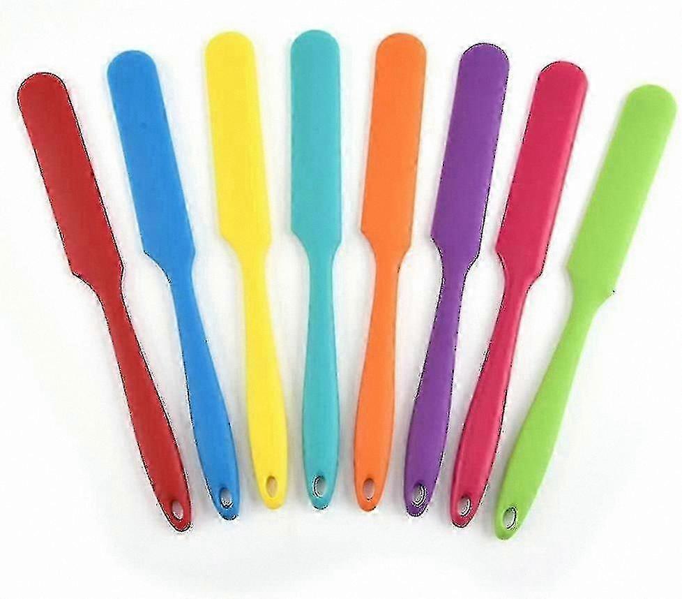 8-Piece Mini Silicone Spatula Set for Kitchen Use Multicolor Non-Stick Tools