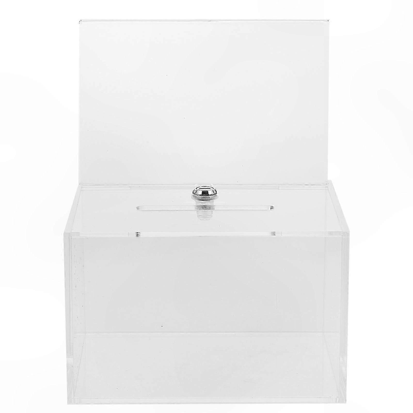 Transparent Ballot Box for Office Feedback and Raffle Draws Storage Container 1pc