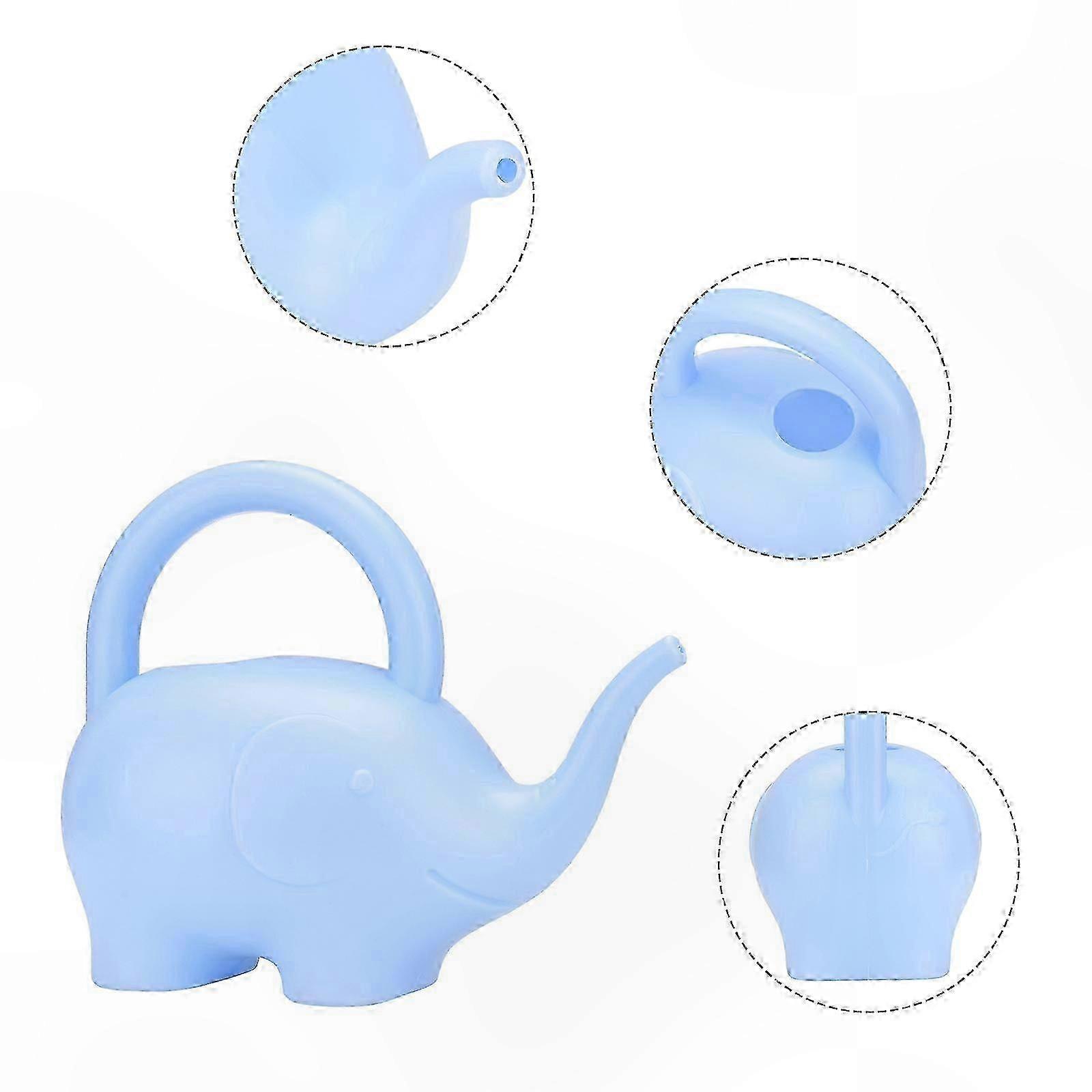 Fun Elephant-Shaped Watering Can - 1L Capacity - Made with Sturdy PP Plastic - Ideal for Indoor and Outdoor Gardening Use - Cartoon Style - Blue