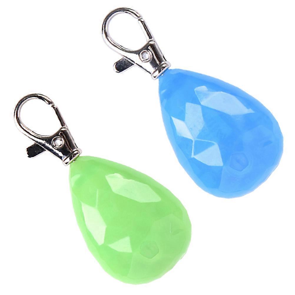 High Visible Pet Pendant for Dark Nights Blue Plastic Material 2Pcs