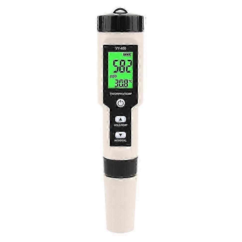 4-in-1 Digital PH/ORP/H2&TEM Meter with Backlight for UK Water Testing