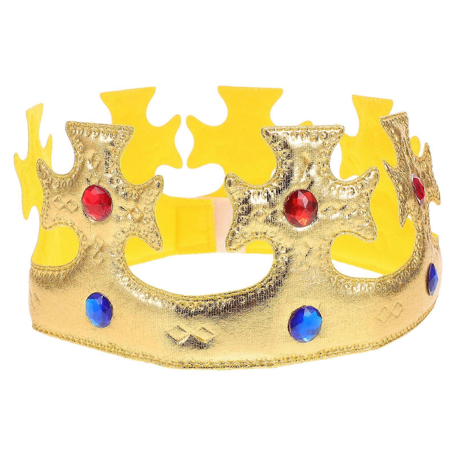 Crown Shape Hair Accessory For Birthday Parties And Performances In Stunning Golden Design 4Pcs
