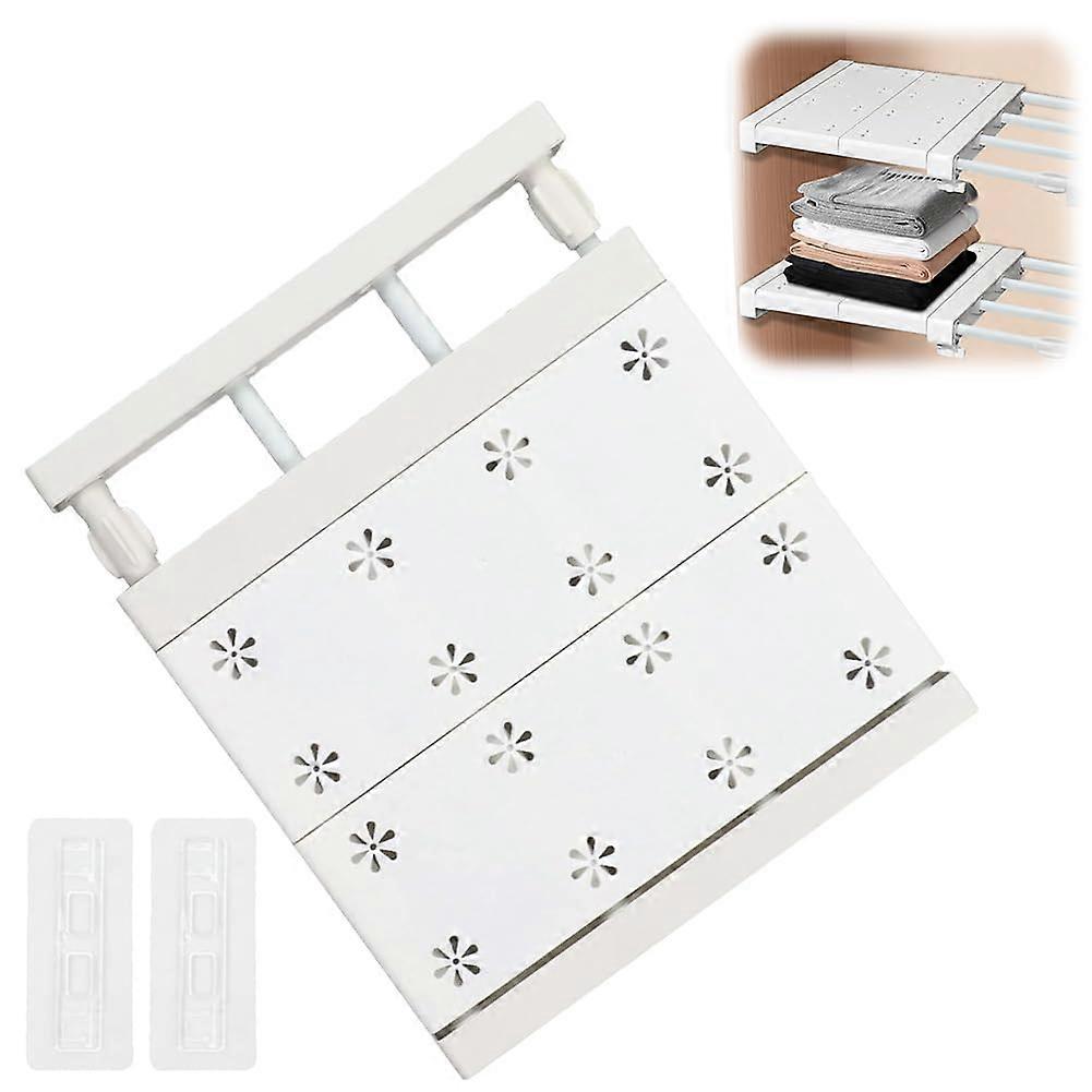 Adjustable Shelves for Cupboard, 24 cm Width, Expandable Shelf, No Drilling, White3040cm