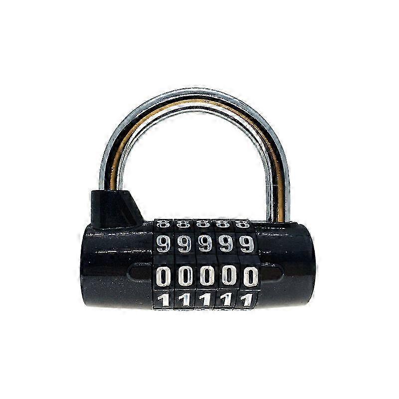 Password padlock, waterproof and rust-proof combination padlock, suitable for homes, schools, businesses, lockers and other places black