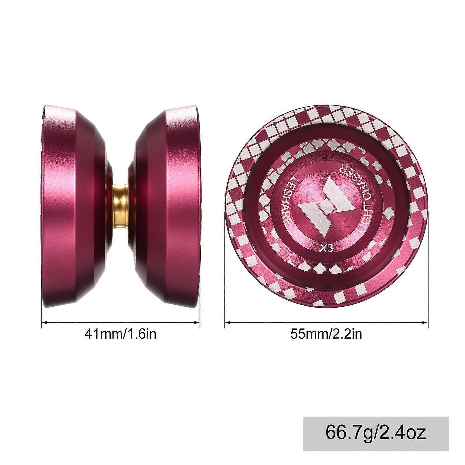 Professional Yoyo Ball Aluminum Alloy Responsive YoYo with Unresponsive Bearing for Professionals Beginners