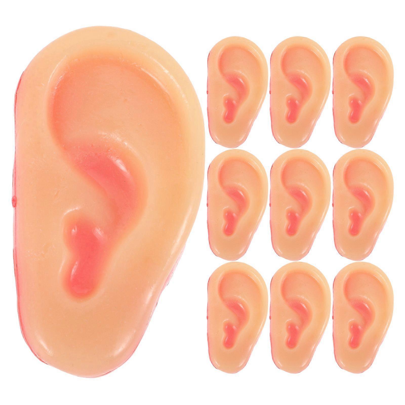 10pcs Realistic Fake Ear Model Simulation Ear Models Fool's Day Prank Ears Artificial Ear Props Tricky Ears Model Halloween Party Prank