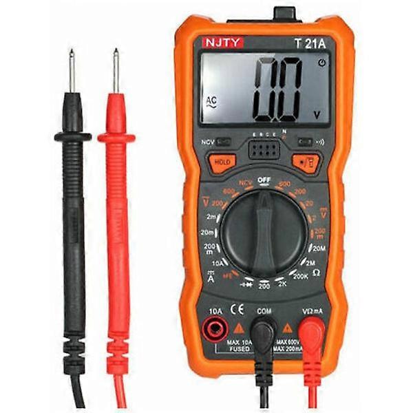 NJTY Mini Digital Multimeter Non-Contact, 1999 Counts, with Backlit LCD, Magnetic Adsorption, T21A