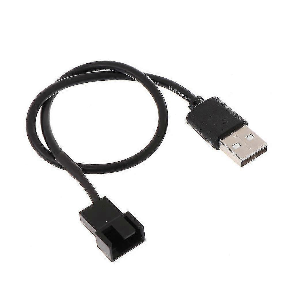 22AWG USB 2.0 A to 3 / 4-Pin PWM 5V USB Sleeved Fan Power Adapter C...