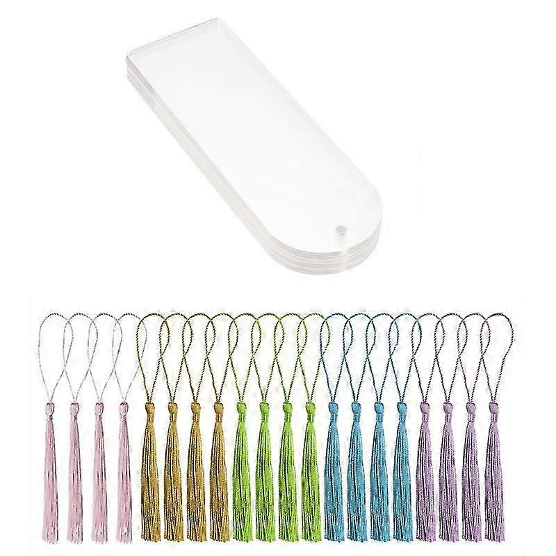 Clear Acrylic Bookmarks - 20Pcs Rectangle Craft Markers