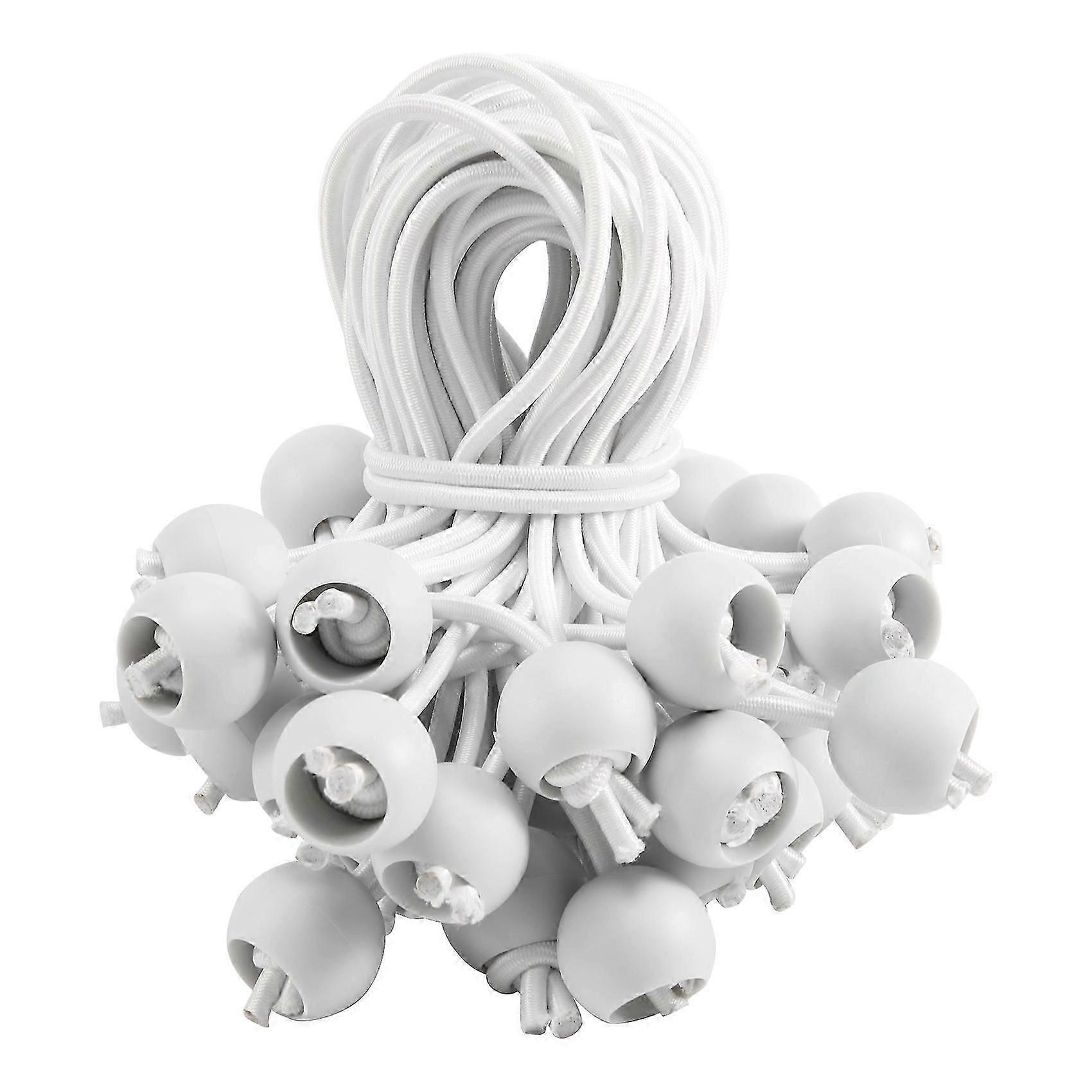 50 Pcs Bungee Cord With Balls Elastic Ties Bungee Toggles Ties For Marquees,tents Banners,flag Poles