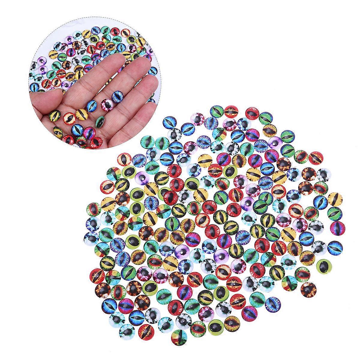 100 Pcs Dragon Eye Shape Multi Color DIY Cabochons For Jewelry Crafting Artists Assorted Color Interchangeable Snaps