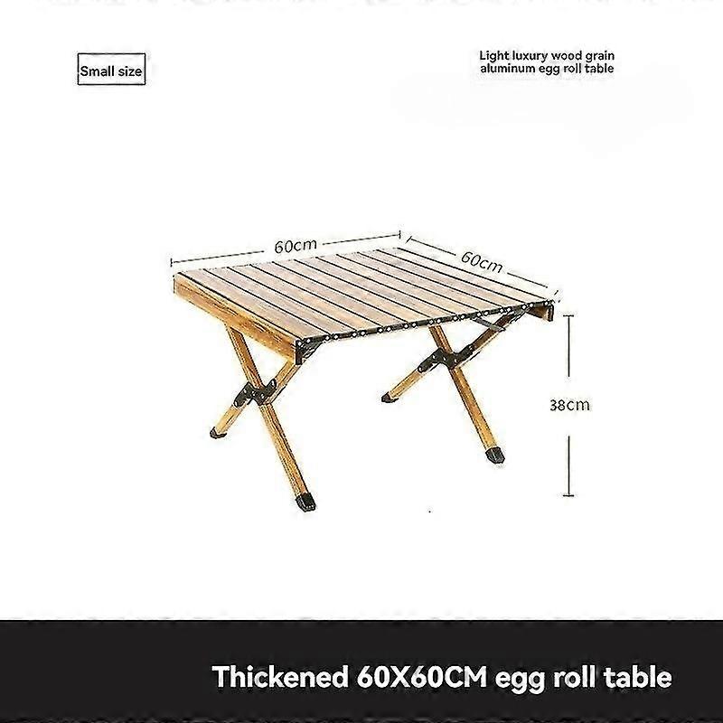 Adult solid wood folding cake table, suitable for campsites and picnics 60*60cm