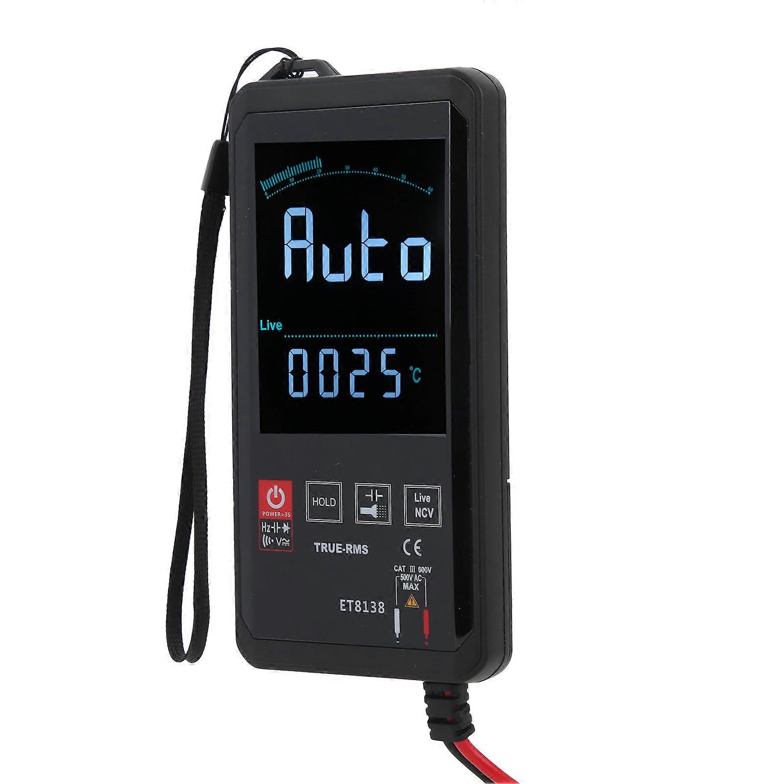 ET8138 6000 Count Touch Screen Multimeter with Alarm Tester