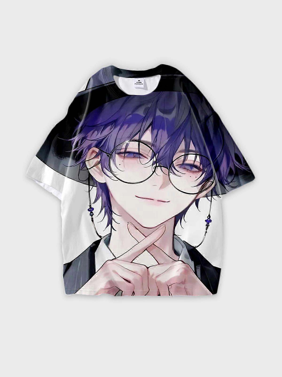 T-Shirt Short Sleeve Round Neck, Summer Casual Loose Graphic Tee, Unisex The Link Click W616