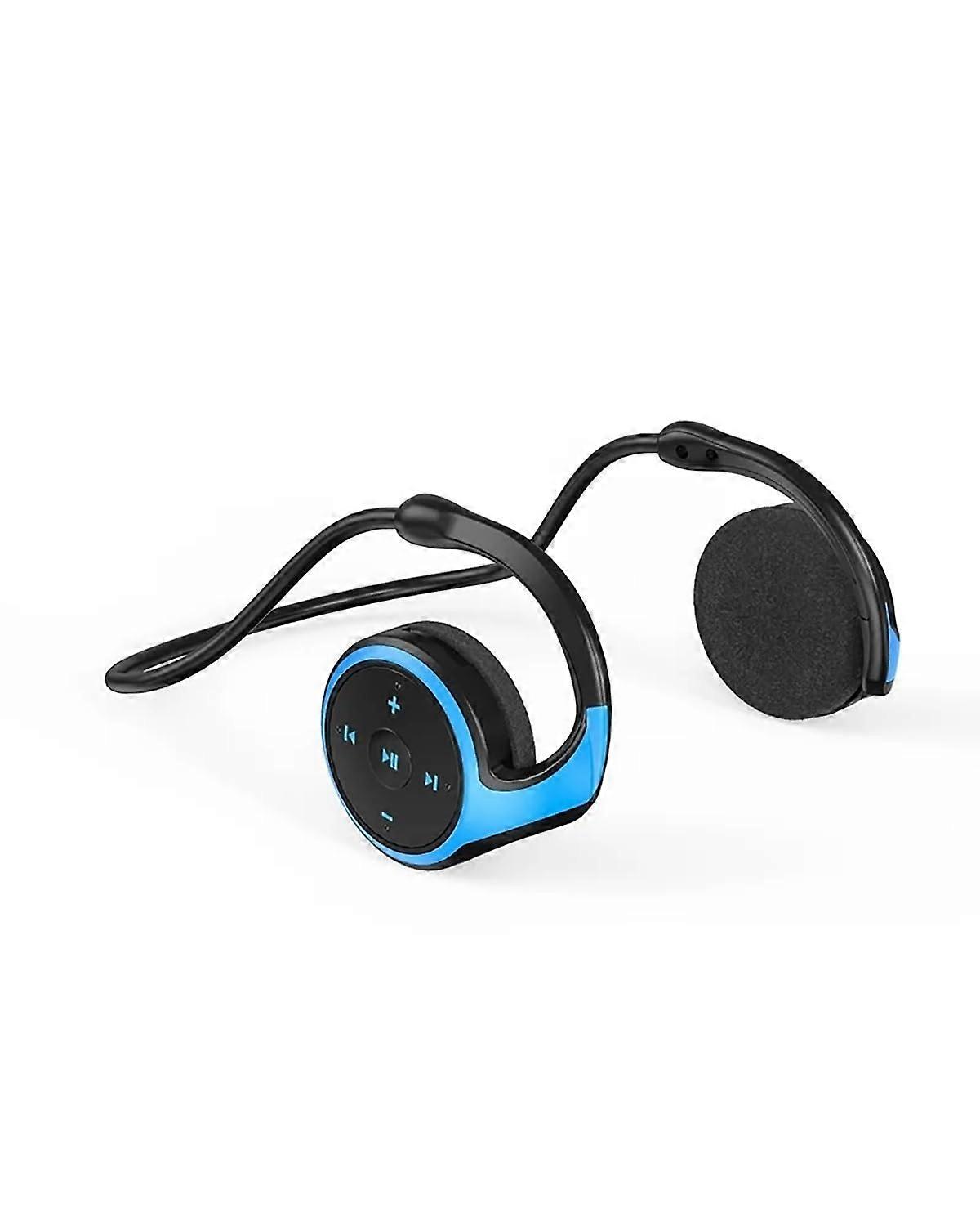 InEar Headphone Bluetooth MP3 Player With Microphones TF Card Slot FM Radio Hands Sport Earphones Blue