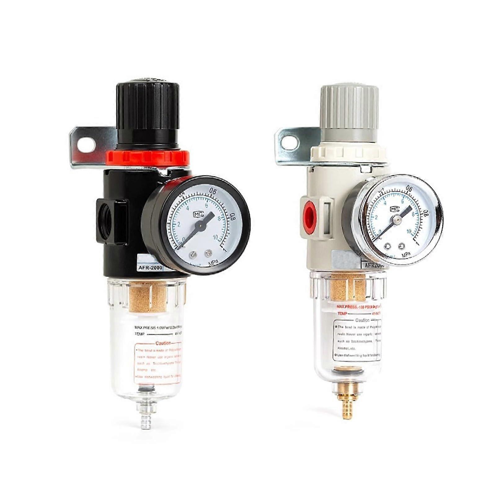 Pneumatic Component Pressure Regulating Filter AFR2000 BFR3000 Black Copper Core Air Oil Water Separator 2 Points