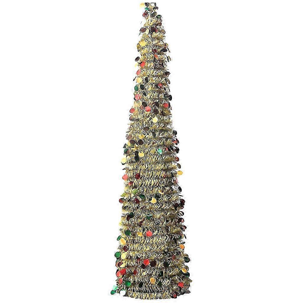 Yellow Christmas Tree Decorations with Foldable Artificial Christmas Tree Ornaments - ONE SIZE Fits All Trees