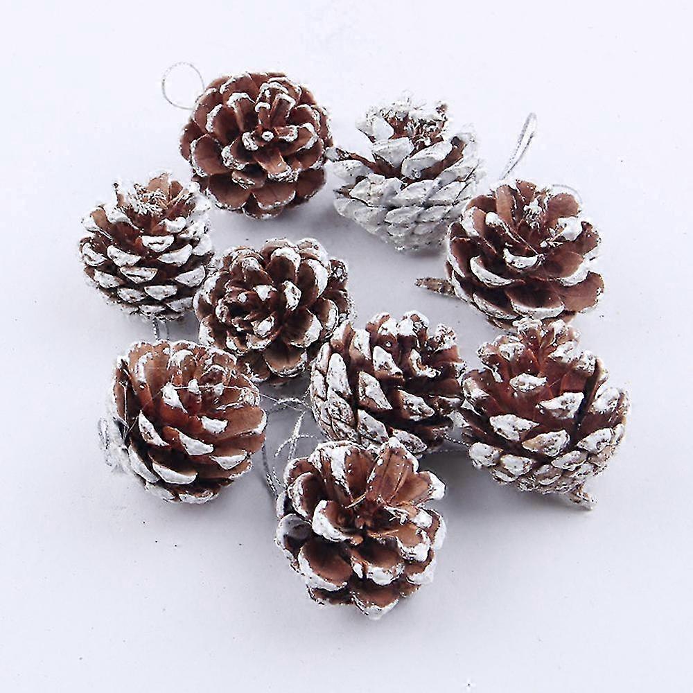 Christmas Tree Decorations: Multi-Color 9-Piece Cone-Shaped Baubles with Hanging Ornament for Festive Parties
