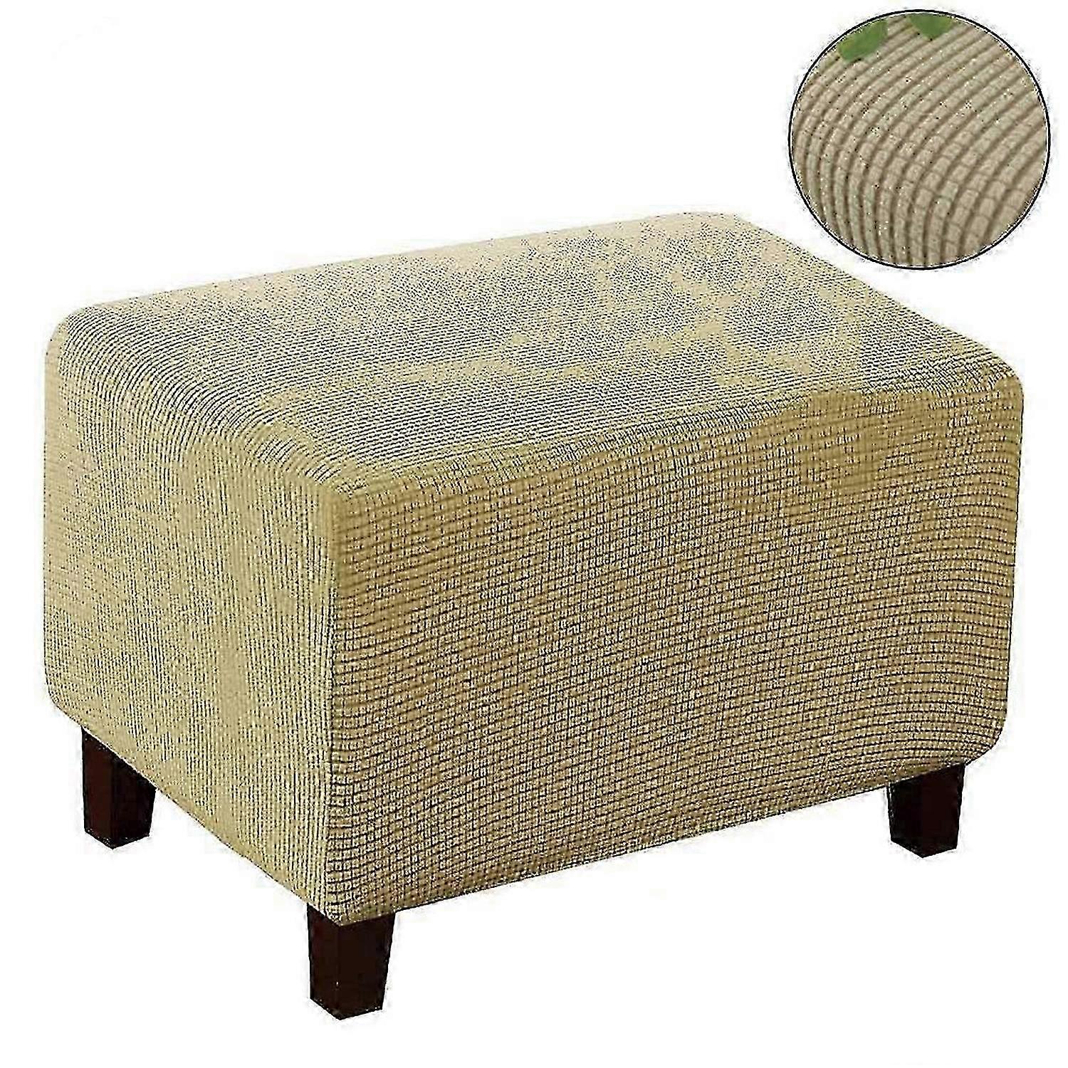 Elastic Protective Cover for Rectangular Footstool