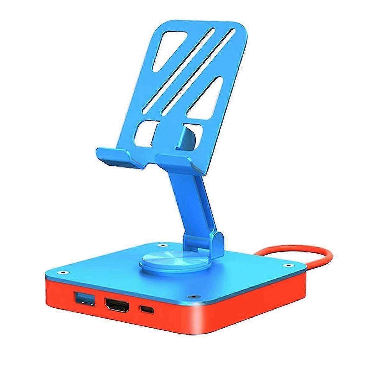 Adjustable Stand USB-C Hub USB 2.0 PD 100W Charging Ports Folding Rotating Docking Station for