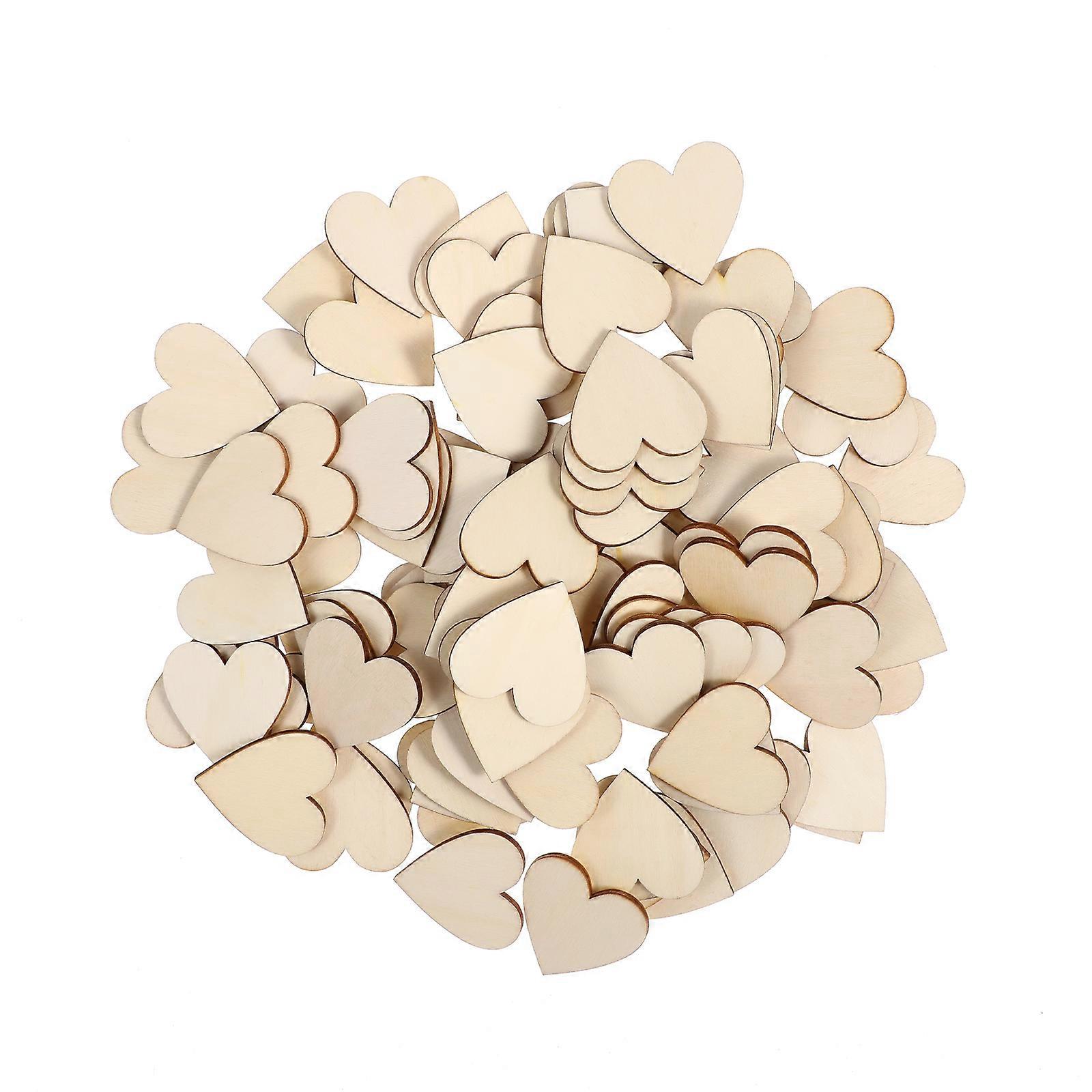 Cartoon Clip DIY Wood Slices for Crafts 100Pcs Assorted Color Wood