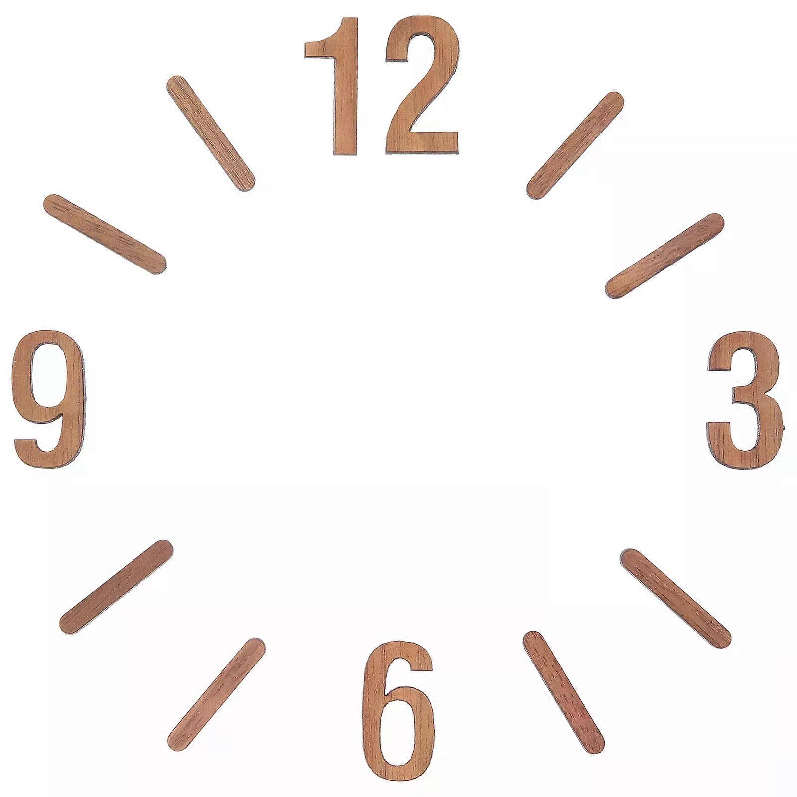 Numbers For Clock 3D Wooden Wall Clock Roman Numerals Design DIY Clock Numerals Kit Replacement for Living Room Home Decoration
