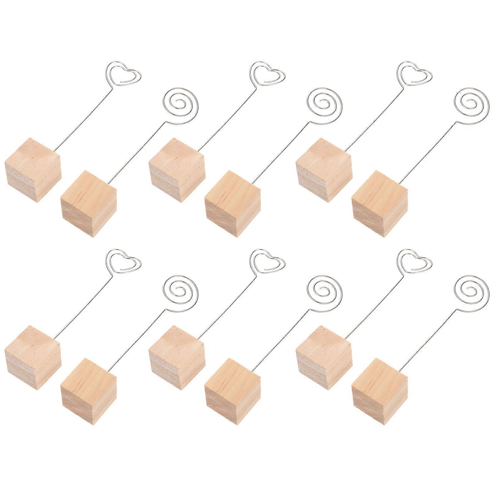 Message Clip Wooden Memo Clamps for Fixing Use 12Pcs Office Use
