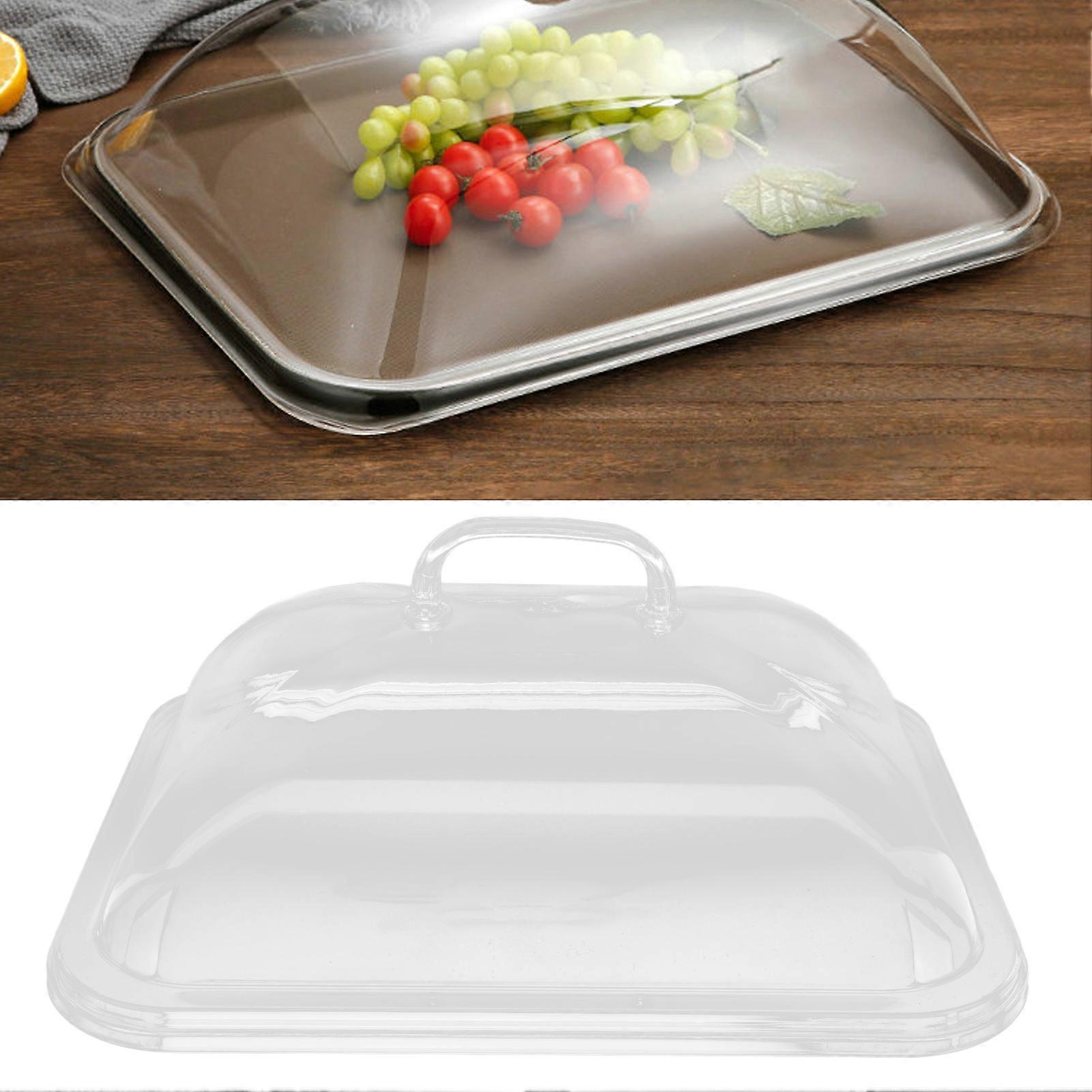 Clear Acrylic Rectangle Splatter Cover Dustproof for Kitchen Plates