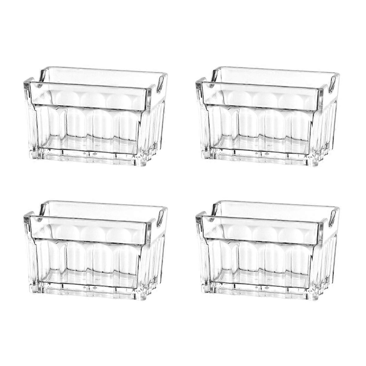 4Pcs Sugar Packet Holder Sugar Bag Storage Container Dish Display