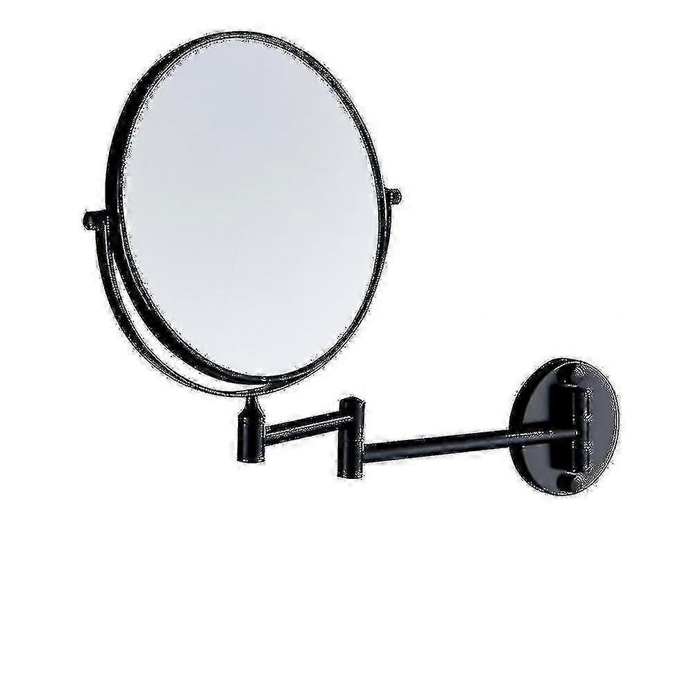 Foldable Telescopic Wall-mounted Makeup Mirror(black)