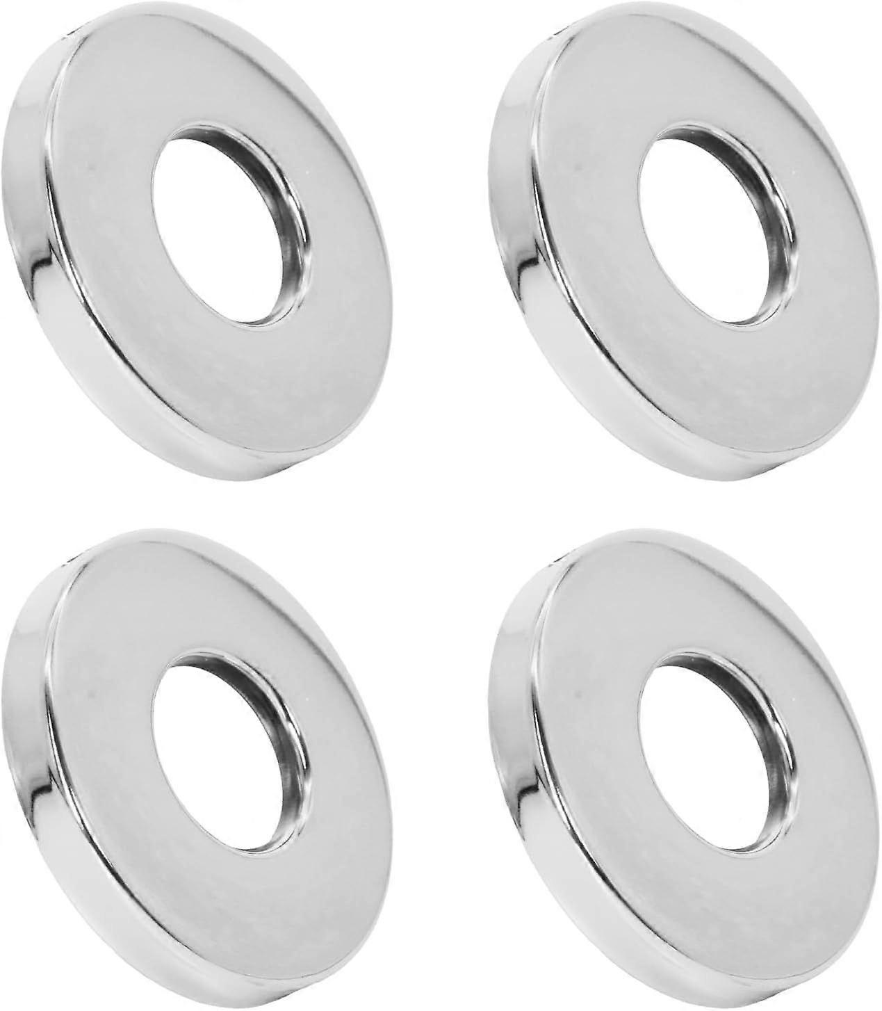 Shower Mixer Rosette Stainless Steel (3/4) 27 mm x 62 mm x height 8 mm 4pcs, Faucet Rosette, Trim For Wall-Mounted Shower Faucet (4, 62x8mm Silver)
