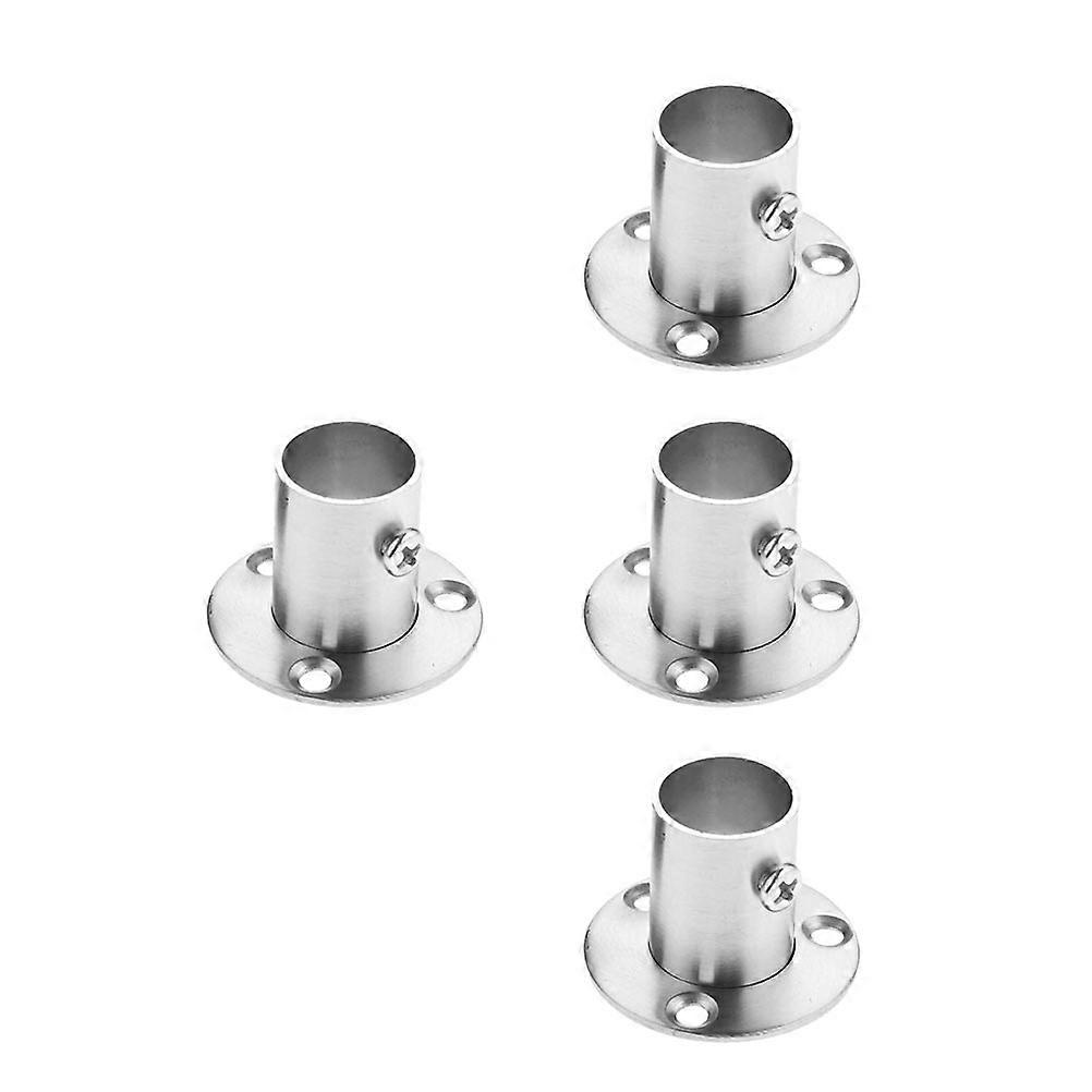 8Pcs Stainless Closet Rod Flange Holder for Bathroom Bracket Support