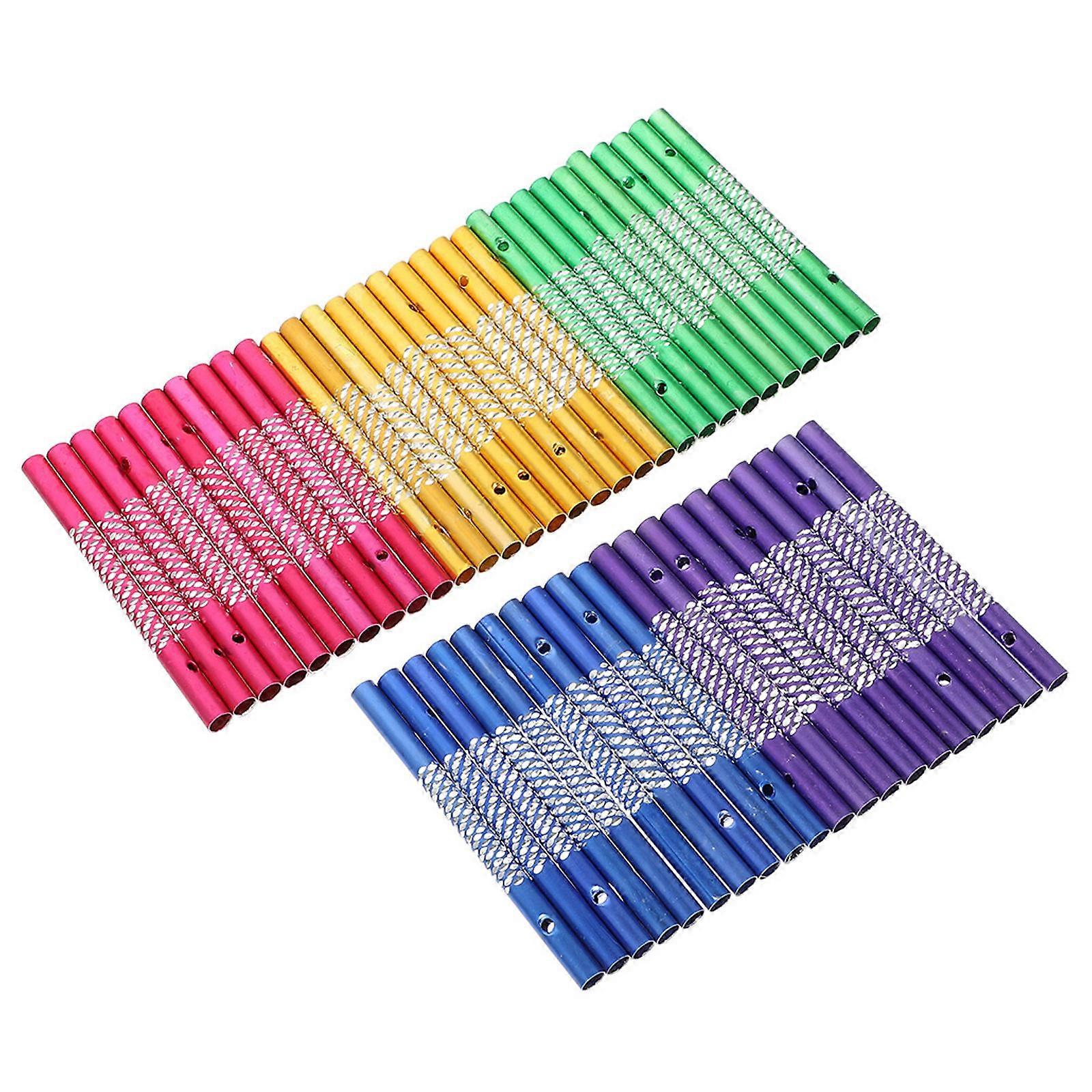 DIY Wind Chime Tubes Aluminum for Replacement 200Pcs Assorted Color Tubes