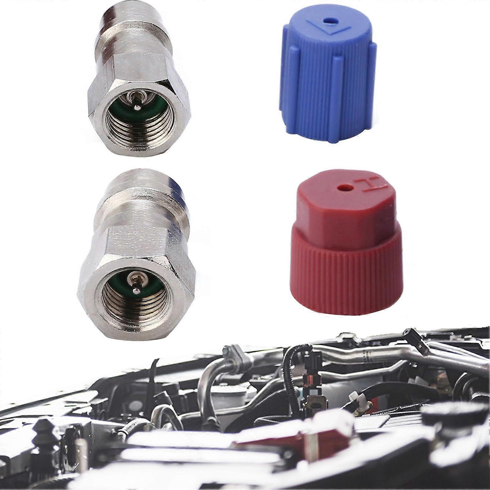 Conversion Kit R22 R12 Adapter Kit A/C Port Connector Threaded Valve Fitting Compact System Accessory For Auto