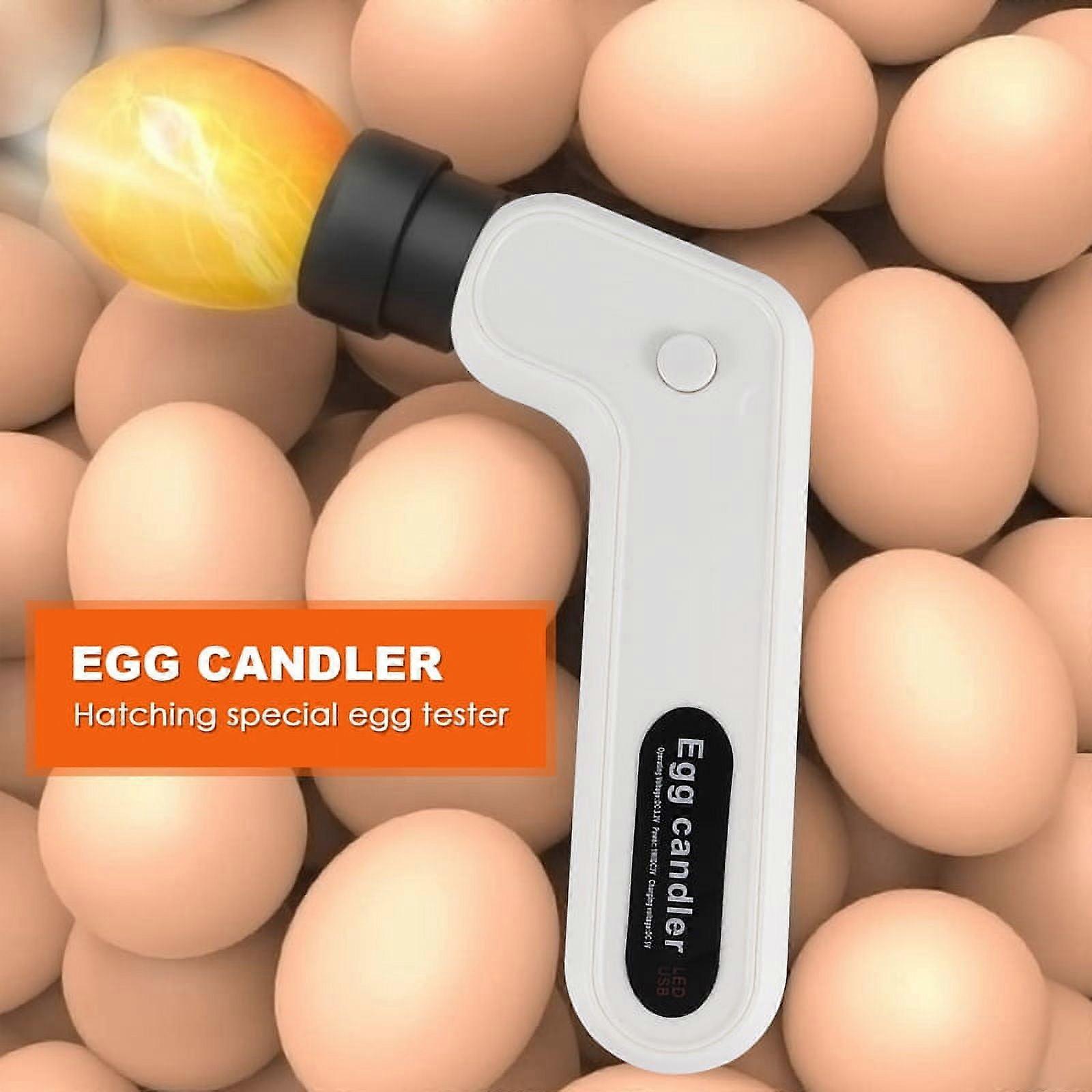 Egg Candler Tester Rechargeable Wireless Cool Light Incubator Candling Lamp with Two Soft Fit for All Eggs Type