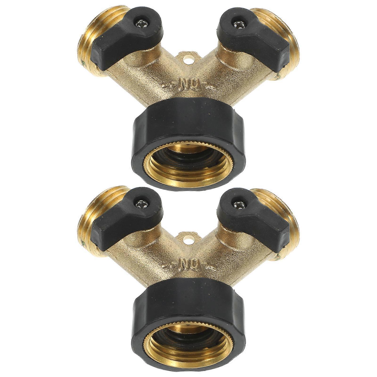 Brass Garden Hose Splitter for Double Way Connector 10Pcs Pack
