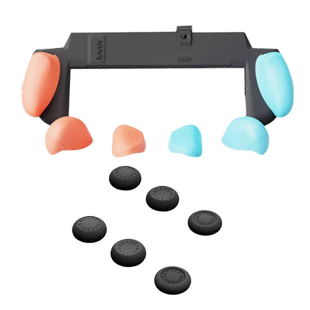 For Switch2 Case Plastic Grip Protective Shell+Joystick Caps Kit for Switch2 NS2 Dust-Proof Cover Gr