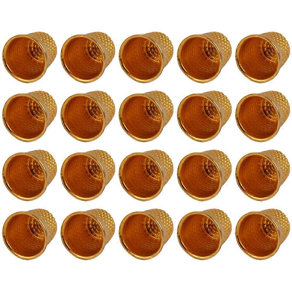 Sewing Thimble Golden Finger Protecting 50Pcs Useful DIY Crafts Tools