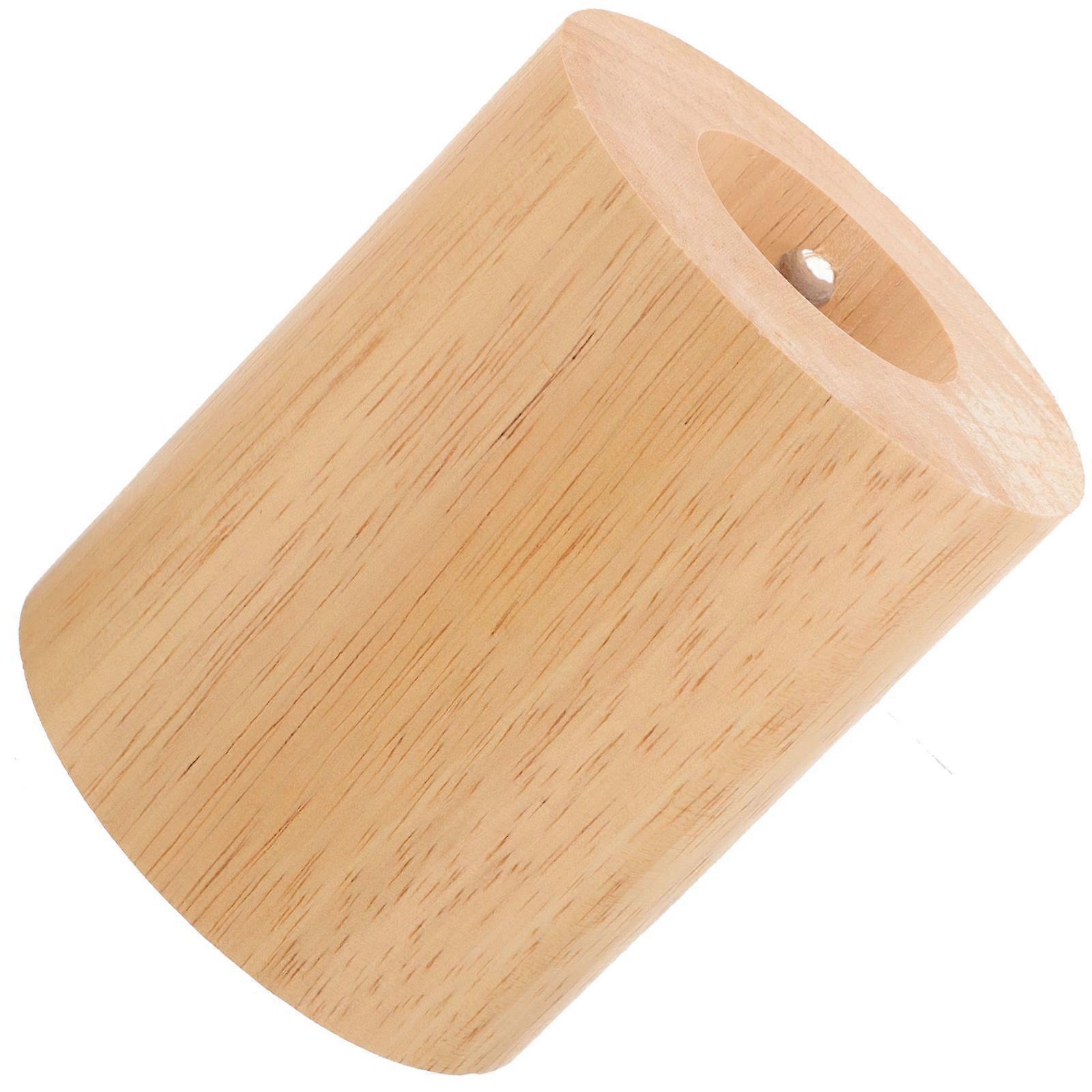 Rustic Style Wood Lamp Base For Table Users Living Room 9.6X8Cm Room Decoration 3Pcs