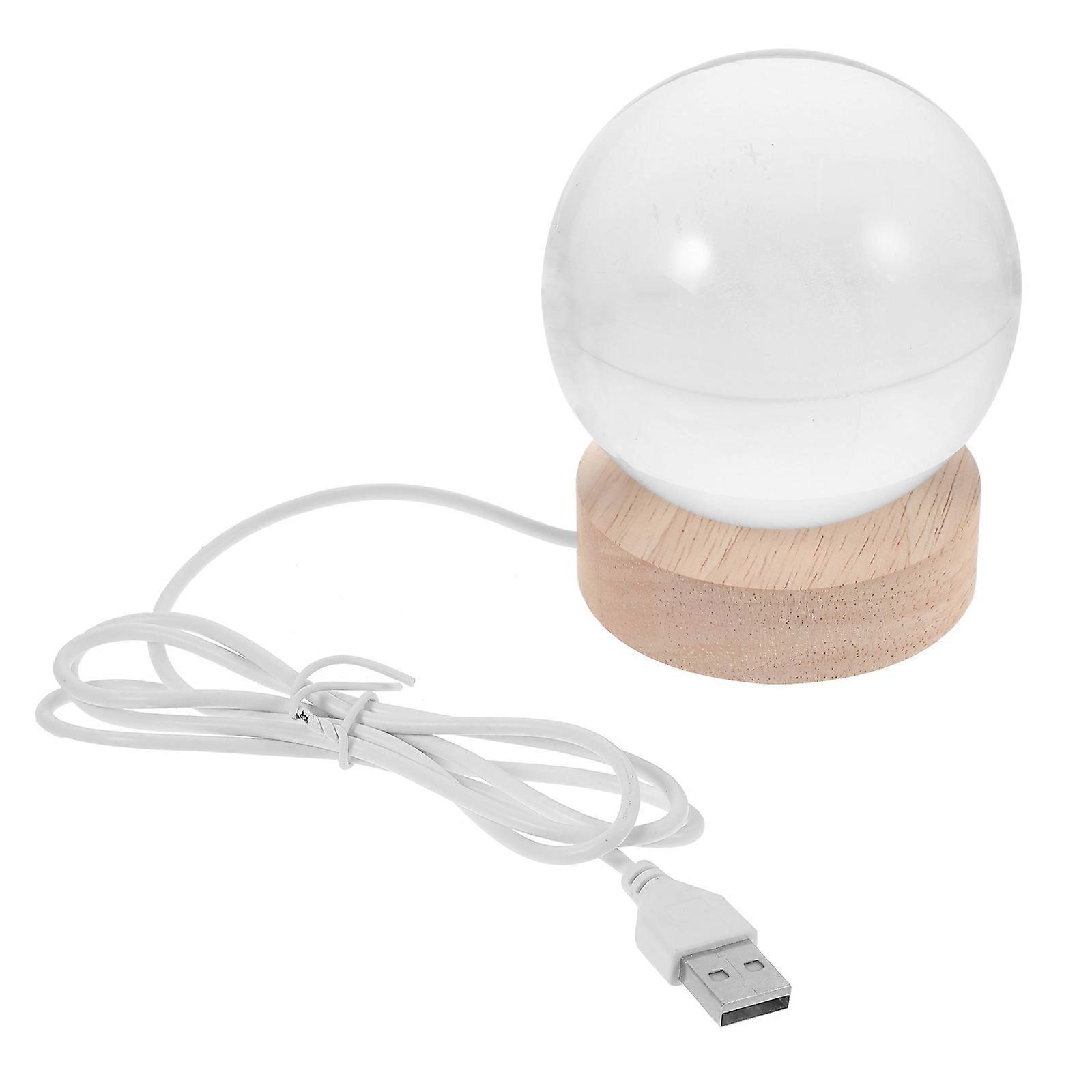 Decorative Effect Crystal Ball Night Lamp For Home Atmosphere Lighting 7.00X7.00X2.00CM USB Powered 2 Sets