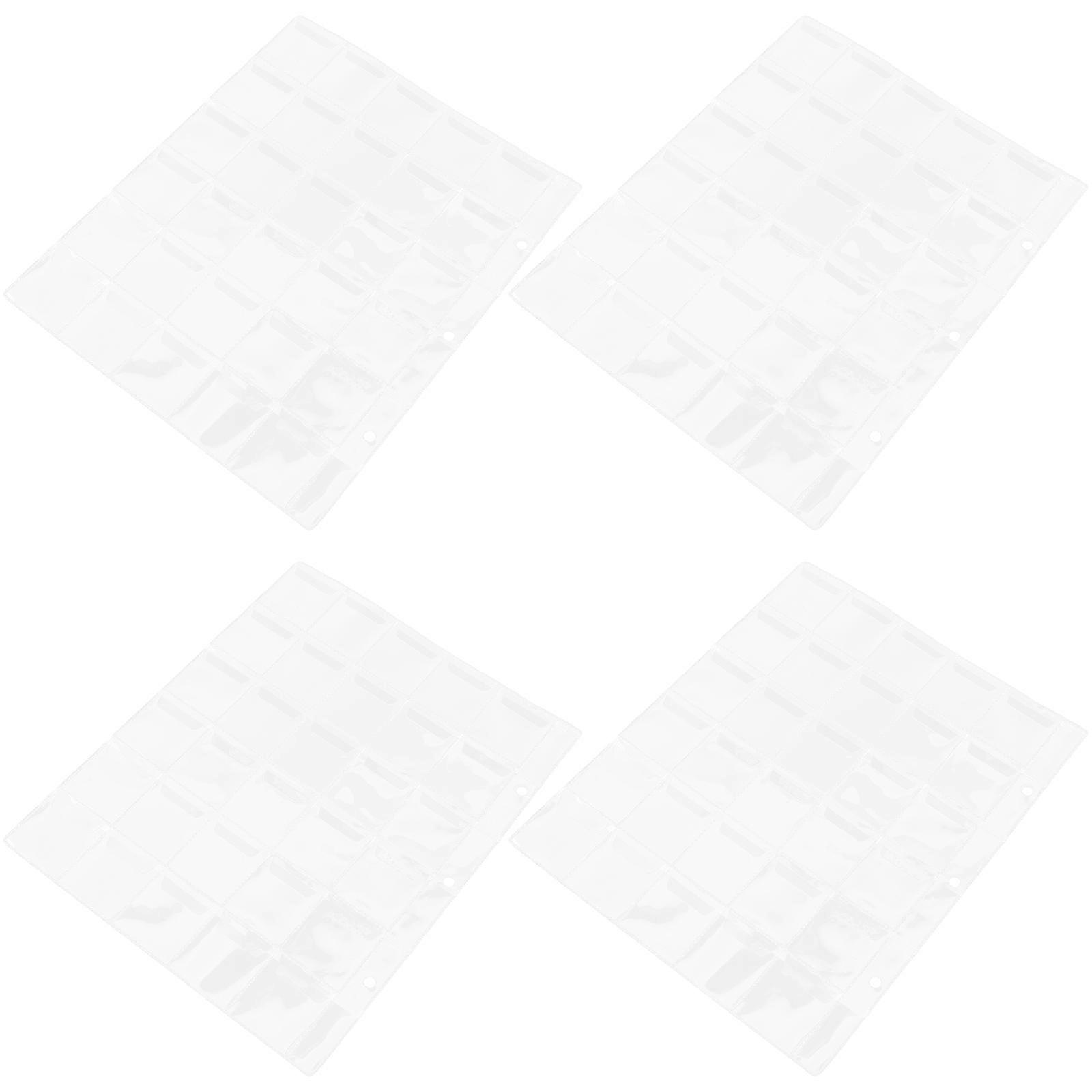 Coin Binder Pages for Coin Holder Transparent 16Pcs Collection Pages
