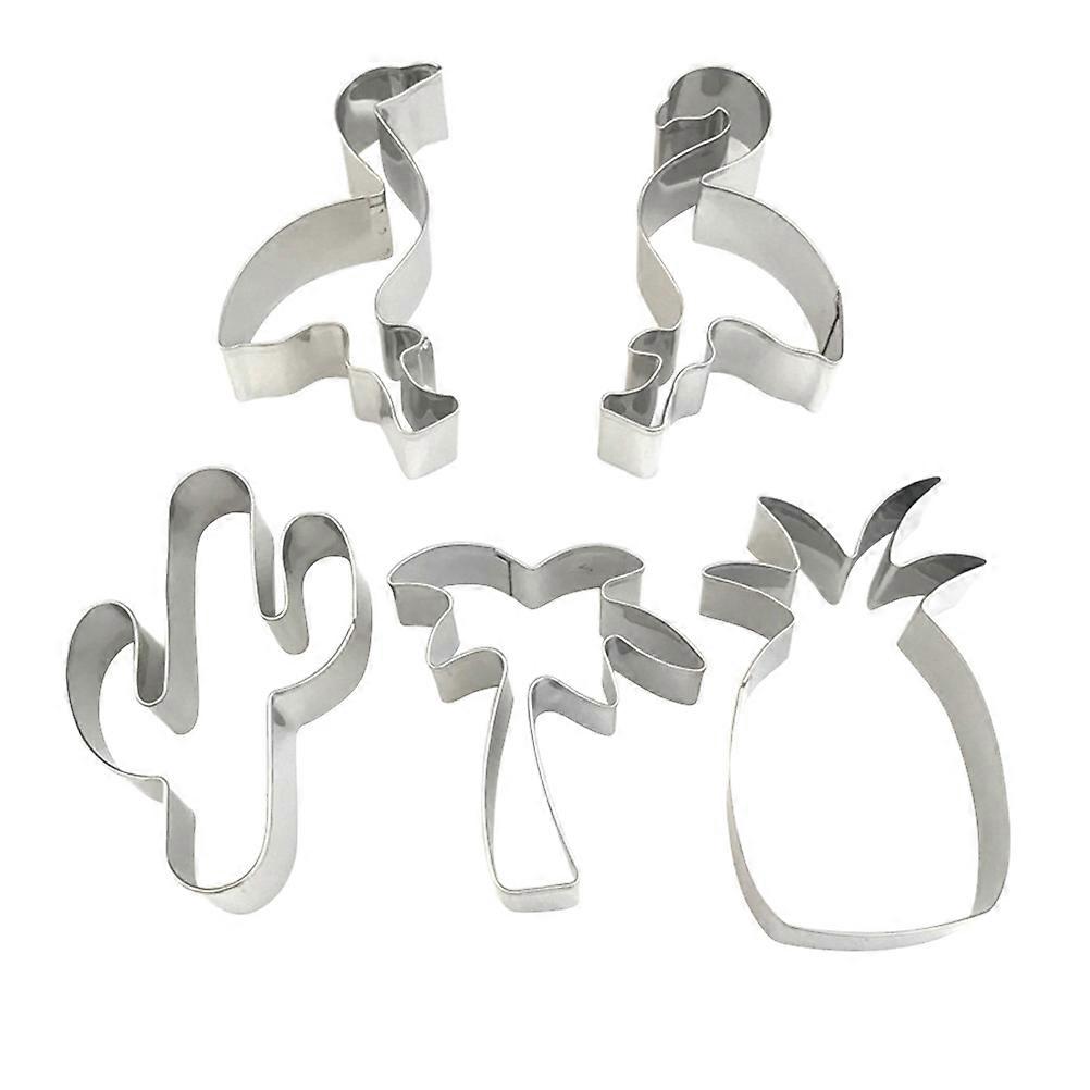 Cactus Cookie Cutters Stainless Steel Set for Biscuit Baking 10Pcs Silver