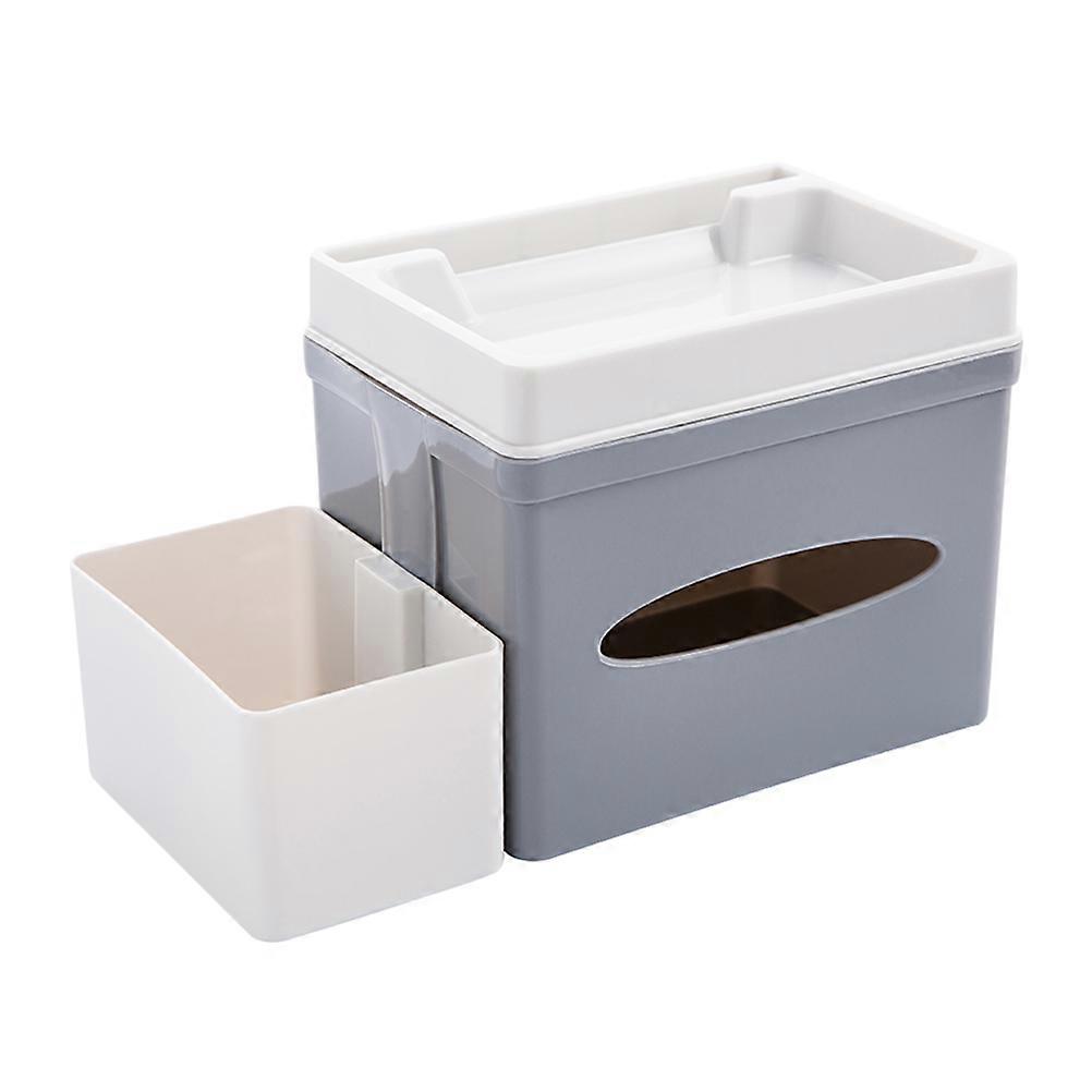 Tissue Organizer Large Desktop Organizer for Holding Tissue in Grey