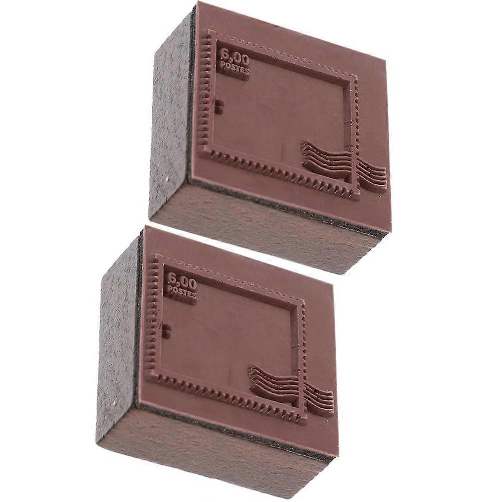 Wooden Stamp Set For Crafting 8 Pcs Retro Design Stamps For DIY Projects Compact Size Easy To Use