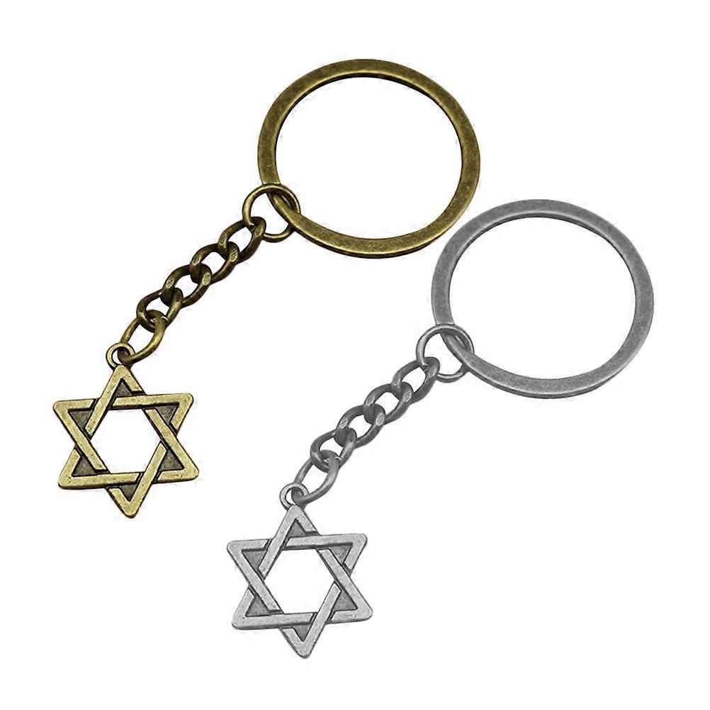 Halloween Keyring Decorative Charm Hexagonal Keychain For Friends And Family 6Pcs