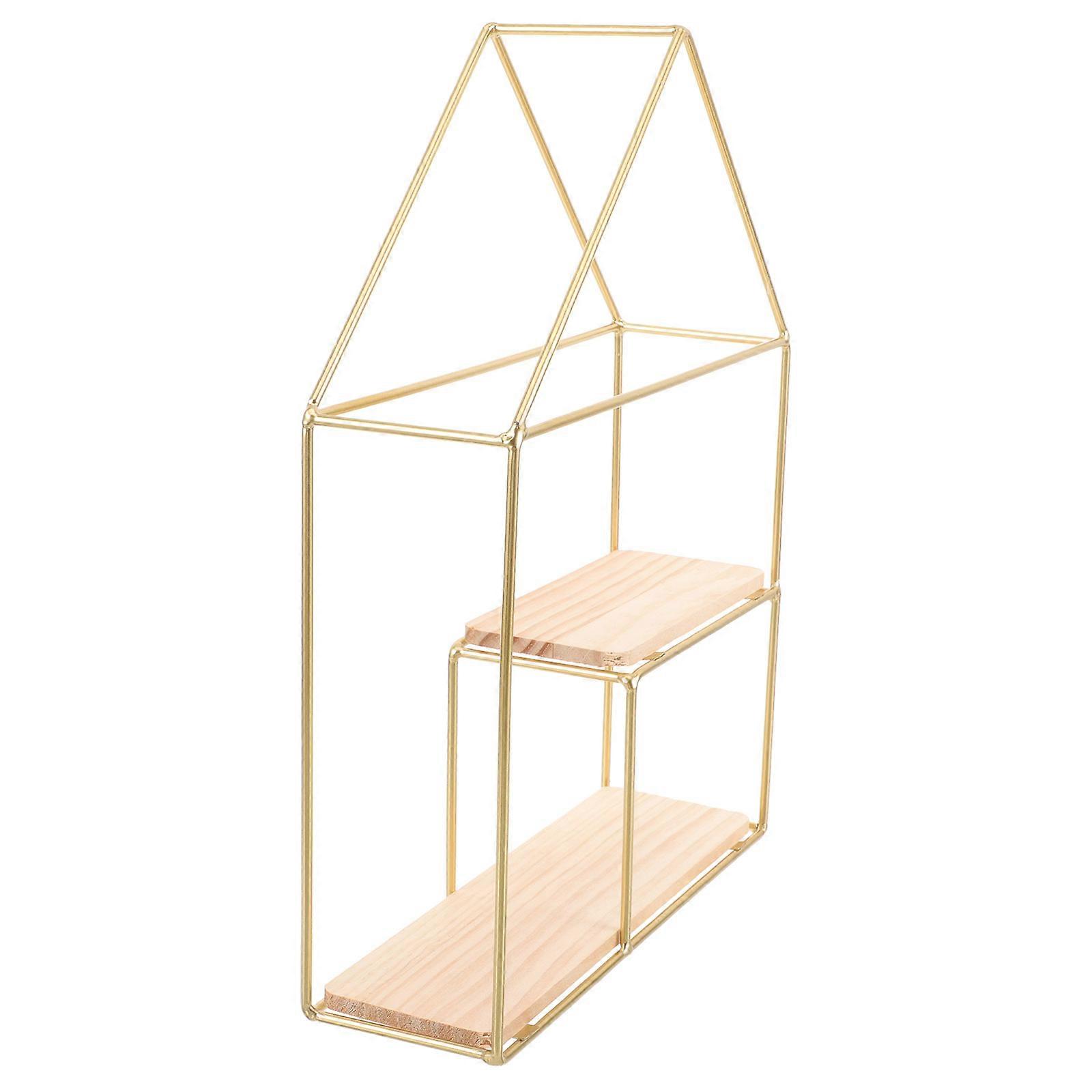 Iron Art Wall Shelf 3Pcs Space Saving Solution For Bedroom Living Room Storage Display 32.5x24.5cm