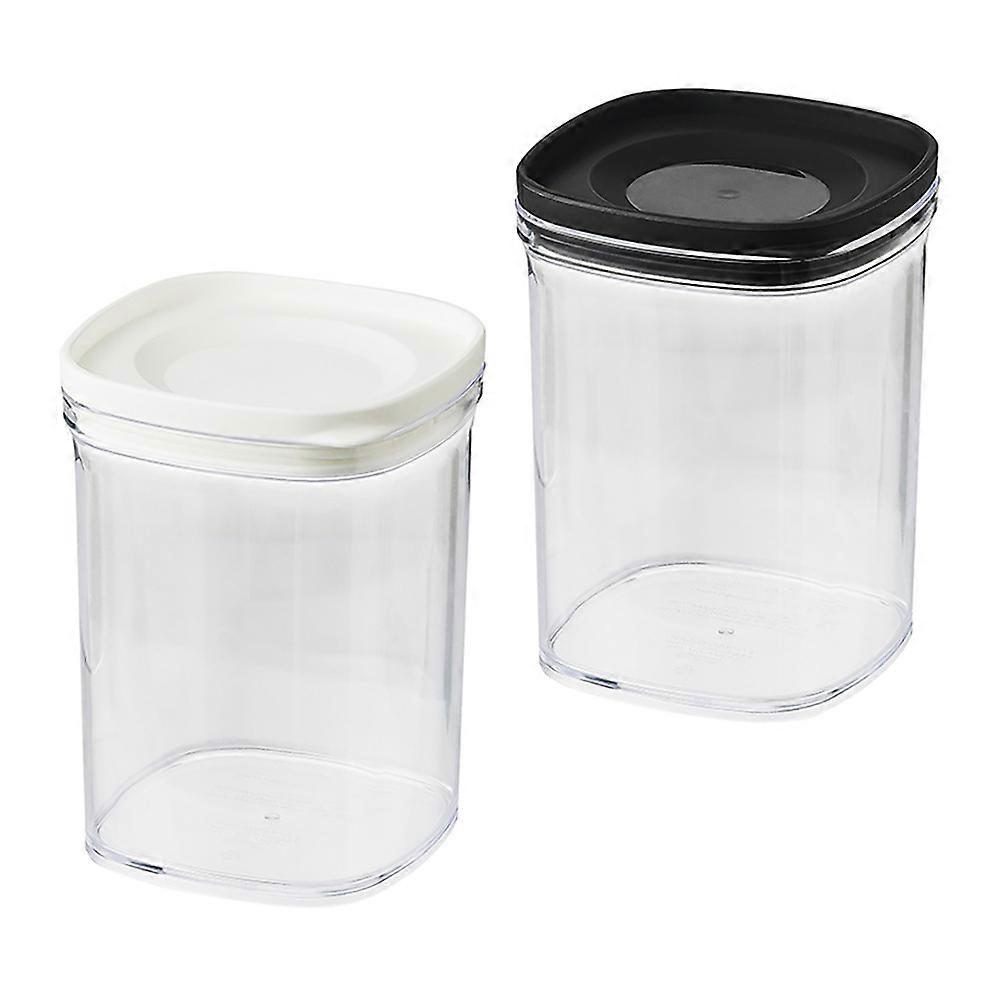 Storage Jars Food Jars for Families 12x8.9x8.9cm Clear Container with Lid Wide Mouth Jar 2Pack