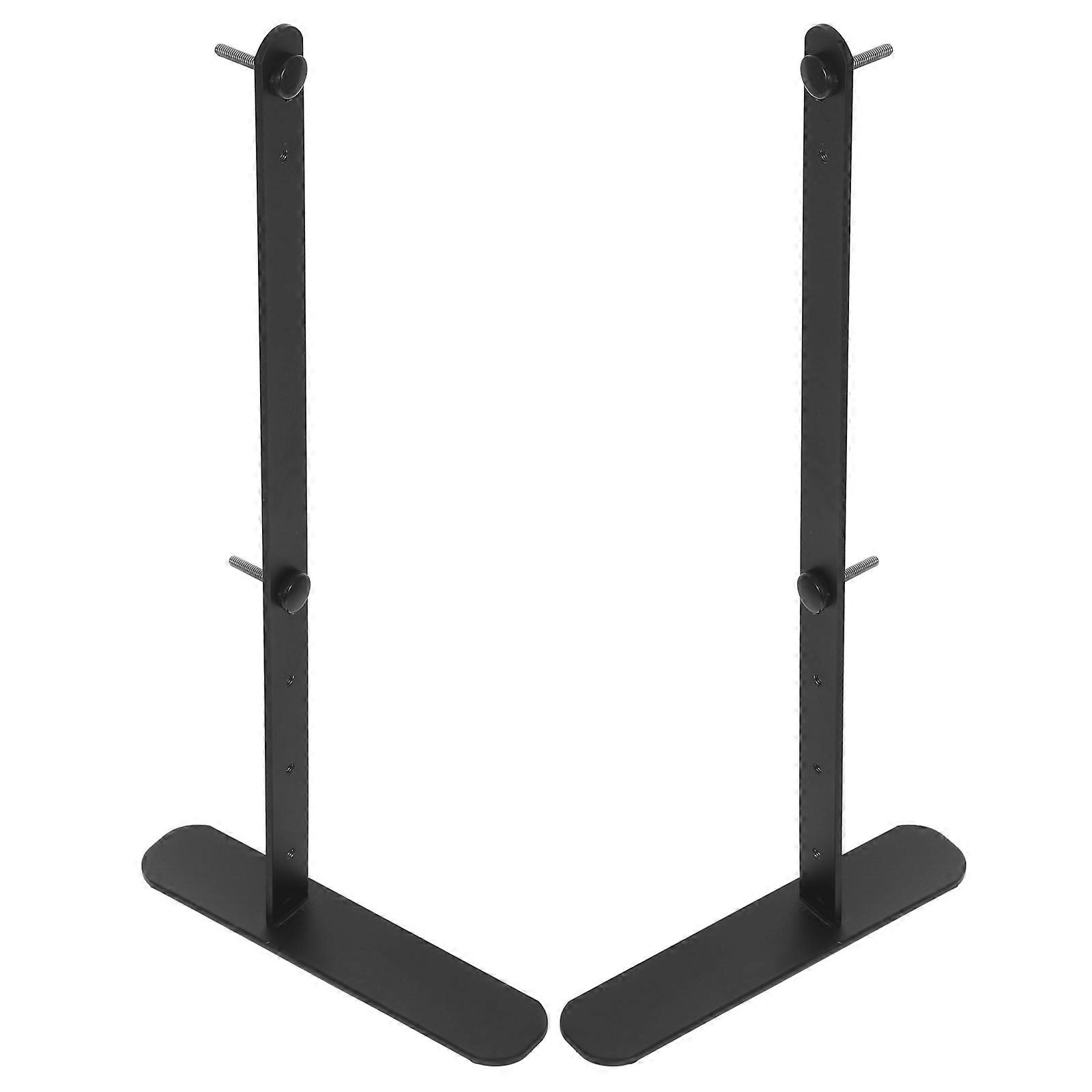 Pegboard Accessories 6 Pcs Adjustable Height Desk Stand For Office Workspace Organization In Black Color